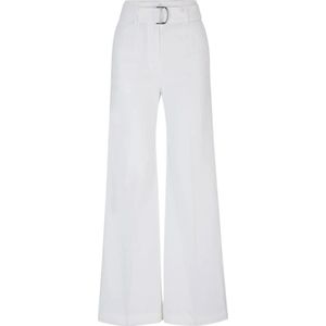 Hugo, Dames, Broeken, Wit, Maat: L Linnen,