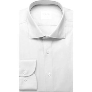 Fakts - Slim Fit Business Overhemd - Wit - Katoen