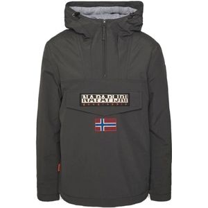 Napapijri, Heren, Jassen, Grijs, Maat: 2XL Leer,