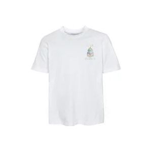 Casablanca Kleurrijk Boog T-shirt , White , Heren , Maat: 2XL