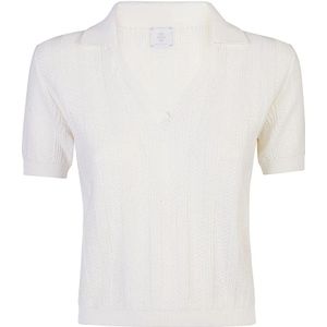 Eleventy, Dames, Truien, Wit, Maat: XS Katoen,