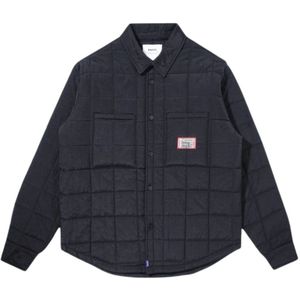 Polar Skate Co., Heren, Overhemden, Zwart, Maat: L Nylon,