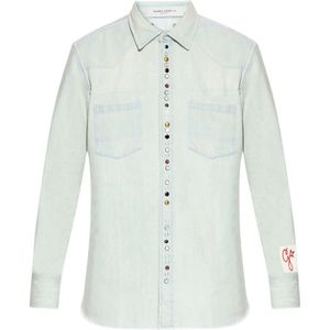 Golden Goose - Distressed Denim Overhemd - Lichtblauw - Denim - Lange Mouwen