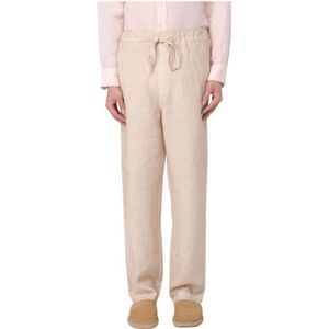 120% Lino, Heren, Broeken, Beige, Maat: XL Linnen,