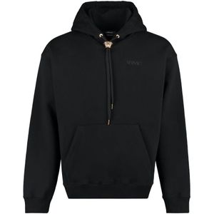 Versace - Hoodie - Zwart - Katoen - Longsleeve Crewneck