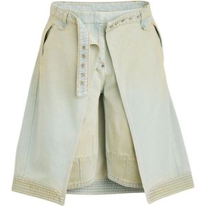 Kiko Kostadinov, Dames, Korte broeken, Wit, Maat: W25 Katoen,