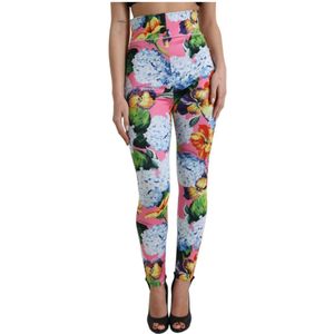 Dolce & Gabbana, Dames, Broeken, Veelkleurig, Maat: XS Nylon,