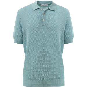 Gran Sasso, Heren, Tops, Blauw, Maat: L Katoen,