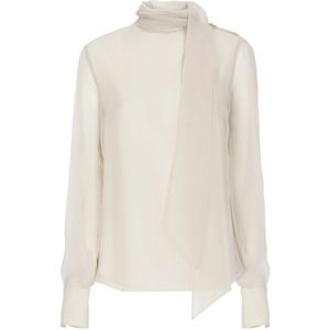 Brunello Cucinelli, Dames, Blouses & Shirts, Beige, Maat: L Zijde,