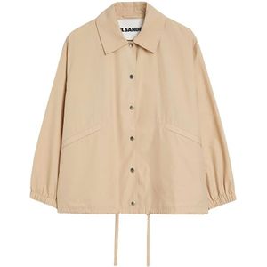 Jil Sander, Dames, Jassen, Beige, Maat: S Katoen,