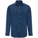 Boggi Milano - Overhemd - Donkerblauw - Regular Fit - Lange Mouw