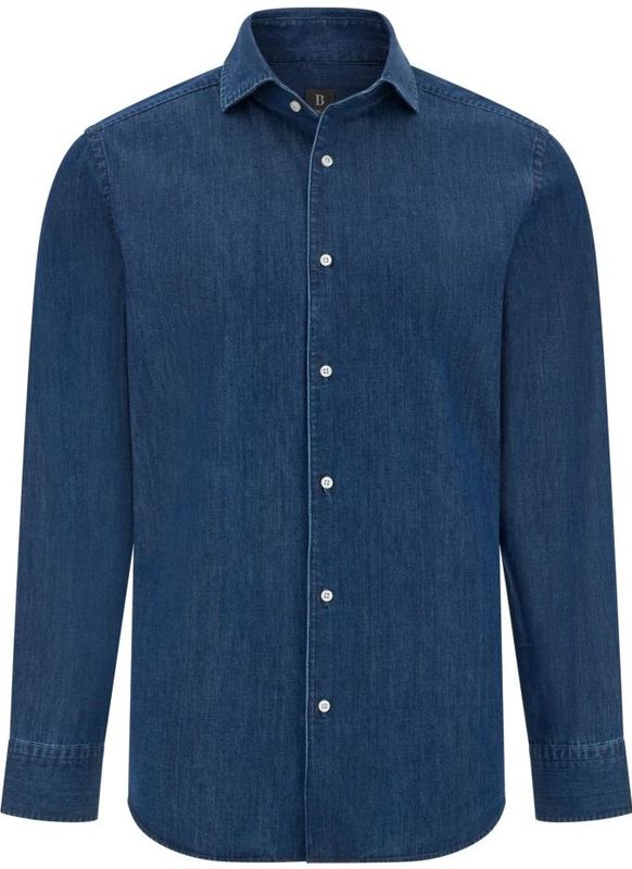 Boggi Milano - Overhemd - Donkerblauw - Regular Fit - Lange Mouw