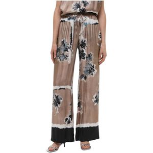 Ermanno Scervino, Dames, Broeken, Beige, Maat: L Zijde,