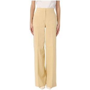 Pinko, Dames, Broeken, Geel, Maat: M Linnen,