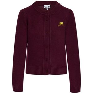 Ganni, Dames, Truien, Rood, Maat: L Wol,