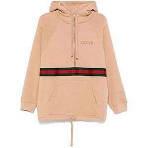 Gucci, Dames, Sweatshirts & Hoodies, Beige, Maat: XS