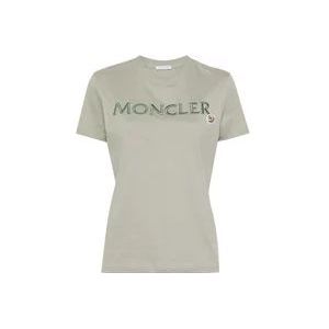 Moncler Groene T-shirts en Polos , Green , Dames , Maat: XS