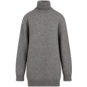 The Row, Dames, Truien, Grijs, Maat: M Zijde,