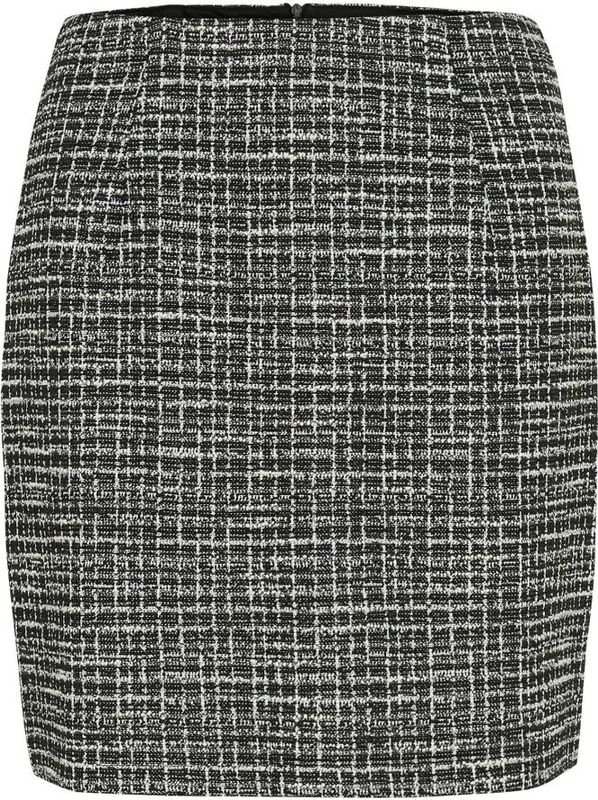 Cream - Rokken - Grijs - Dames - Zwart Wit Boucle Ruit Rok