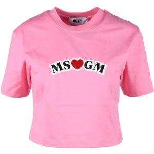 Msgm, Dames, Tops, Roze, Maat: L Katoen,