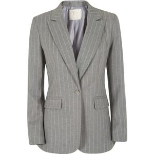 YES Zee, Dames, Jassen, Grijs, Maat: S Viscose,