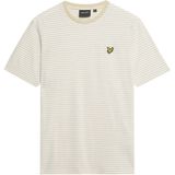 Lyle & Scott - Linnenmix Breton Streep - T-shirt - Neutraal Meerkleurig