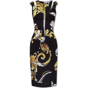 Versace Jeans Couture, Dames, Jurken, Zwart, Maat: L