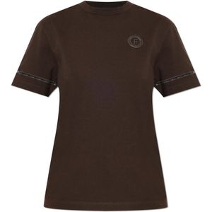 Ferragamo, Dames, Tops, Bruin, Maat: L Leer,