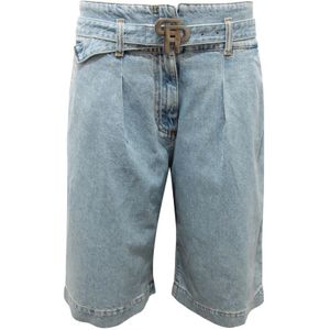 Pinko, Dames, Korte broeken, Blauw, Maat: W30 Denim,
