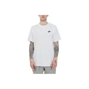 Nike Sportswear Club T-Shirt in Wit , White , unisex , Maat: 2XL