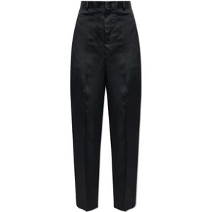 Jil Sander, Heren, Broeken, Zwart, Maat: M Viscose,