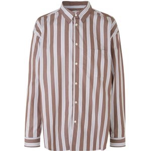 Samsøe Samsøe, Dames, Blouses & Shirts, Bruin, Maat: L Katoen,