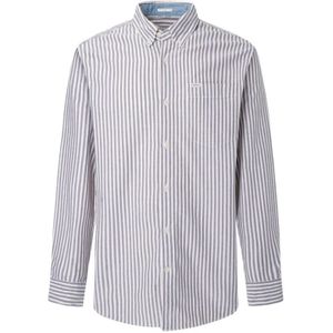 Pepe Jeans, Heren, Overhemden, Wit, Maat: XL Katoen,