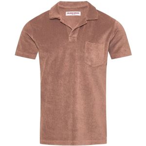 Orlebar Brown, Dames, Tops, Bruin, Maat: M Leer,
