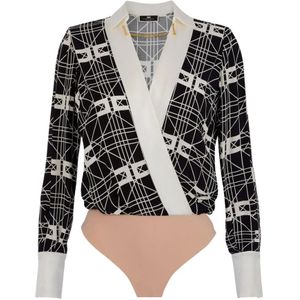 Elisabetta Franchi, Dames, Tops, Veelkleurig, Maat: S Zijde,