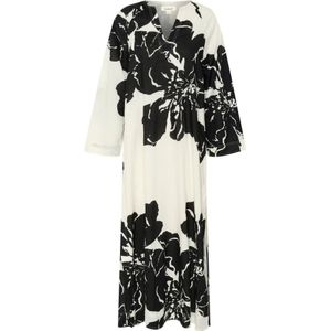 Soaked in Luxury - Joanne - Kaftan - Zwart-wit - Maxijurk