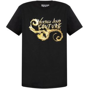 Versace Jeans - Shirt - Zwart - Slim Fit - Logo Print