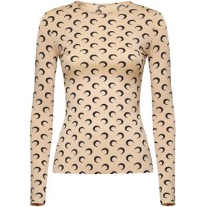 Marine Serre, Dames, Tops, Bruin, Maat: M