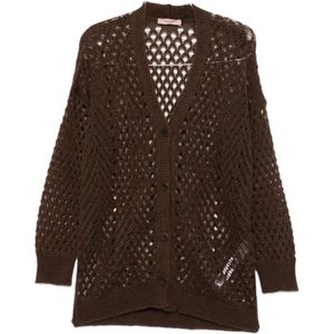 Twinset, Dames, Truien, Bruin, Maat: S Wol,