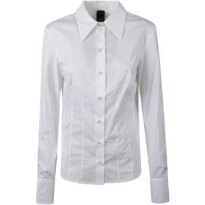 Pinko, Dames, Blouses & Shirts, Wit, Maat: XS Leer,