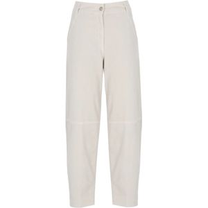 Panicale, Dames, Broeken, Beige, Maat: S Katoen,