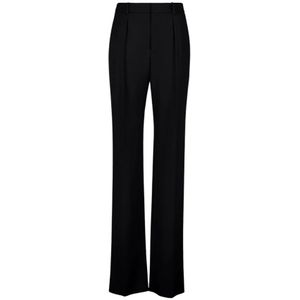 Saint Laurent, Dames, Broeken, Zwart, Maat: S Wol,