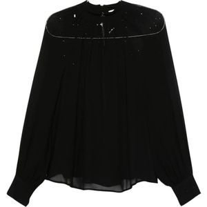 Ermanno Scervino, Dames, Blouses & Shirts, Zwart, Maat: S