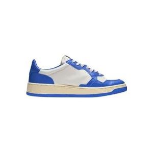 Autry Leren Lage Sneakers , Blue , Heren , Maat: 42 EU
