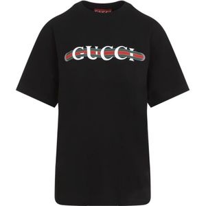 Gucci, Dames, Tops, Zwart, Maat: S Katoen,