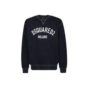 Dsquared2 Cool Fit Logo Sweatshirt , Blue , Heren , Maat: L