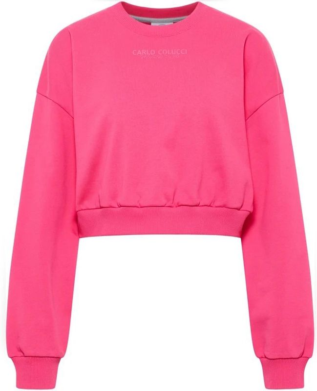 La Famiglia - Crop Sweatshirt - Zwart - Katoen