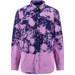 Darkpark, Heren, Overhemden, Roze, Maat: M Katoen,