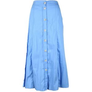 Semicouture, Dames, Rokken, Blauw, Maat: S Katoen,