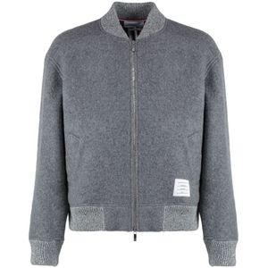 Thom Browne, Heren, Jassen, Grijs, Maat: M Wol,